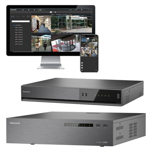 [HN35640492NR] Honeywell Serie 35 Pro Grabador NVR 64 Canales 4K Non-PoE 4x SATA 16 TB RAID