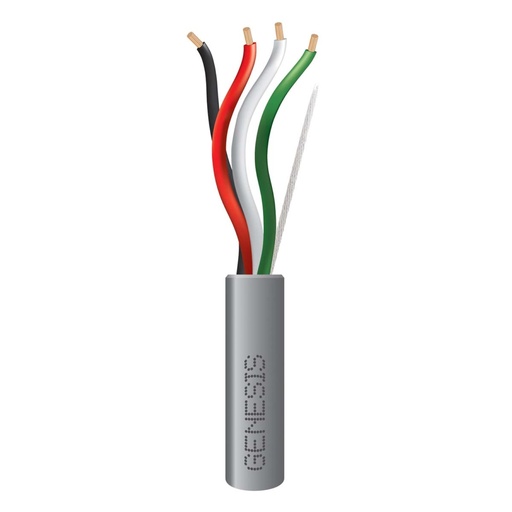 [21151109 18/4 STR] Resideo Cable 18/4 Trenzado CM/CL2 1000 pies Gris