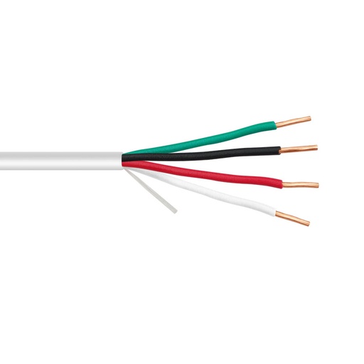 [22/4SOL 1000] Resideo Cable 22/4 Solido Blanco 1000 pies CM/CL2