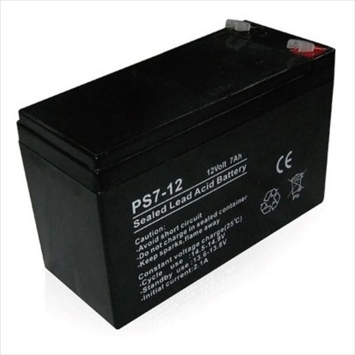 [B-12-7] Batería de 12V 7Ah para Sistemas de Alarma