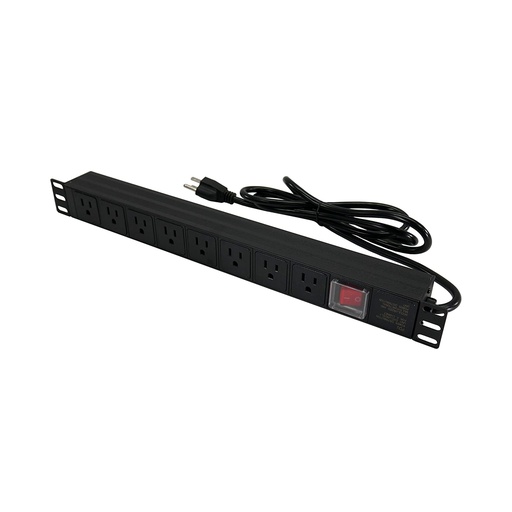 [CFU08-B-H1U-3.0] Linkbasic PDU Horizontal 1U 8 Conexiones Standard Americano