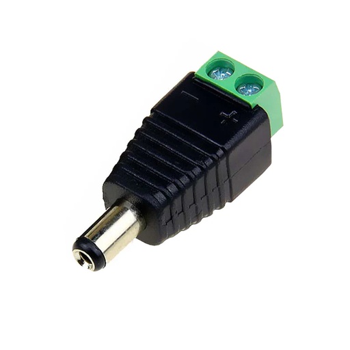 [CONECTOR-DC-M] Genérico Conector Macho Alambrado para Cámaras