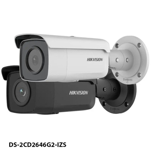 [DS-2CD2646G2-IZS] Cámara Bullet Hikvision 4Mpx Acusense Varifocal IP67 H.265+ 50m IR Audio