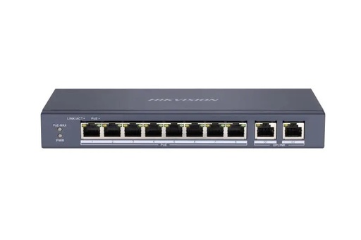 [DS-3E0310P-E/M] Switch no Admin. 8P PoE + 2 LAN/ 60W Hikvision