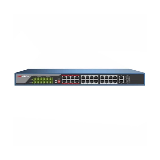 [DS-3E1326P-EI] Switch Administrable 24 Puertos PoE + 2 LAN Gigabit + 2 SFP Gigabit 230W Hikvision