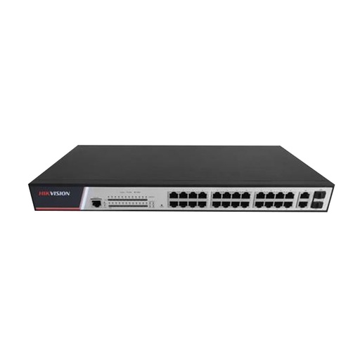 [DS-3E2326P] Smart Switch PoE+ Full 24 Puertos 10-100 Mbps/ 2 Puertos Gigabit/ 2 SFP/ 400W