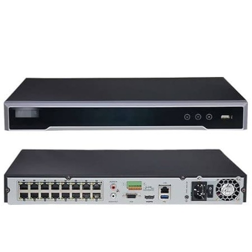 [DS-7616NI-Q2/16P] Hikvision NVR 16 PoE 16ch 8Mpx./ 2HDD 6TB/ H.265+/ Salida 4K