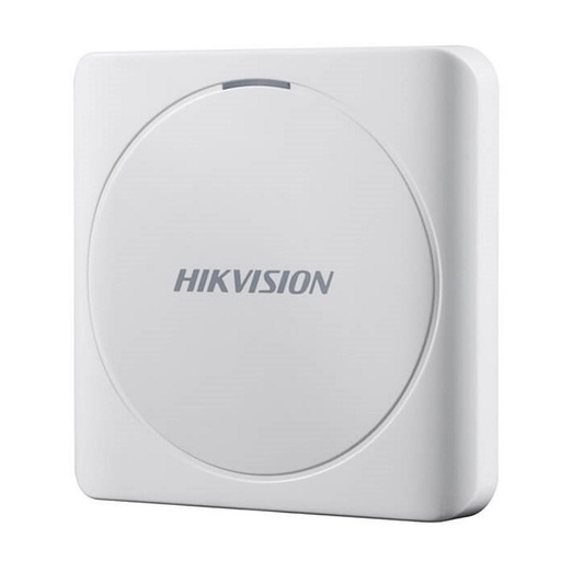 [DS-K1801M] Hikvision Lectora Tarjeta Mifare/ RS485 y Wiegand/ IP65/ Blanco