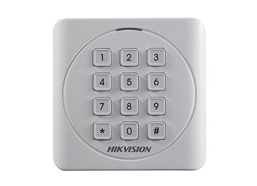 [DS-K1801MK] Hikvision Lectora Tarjeta Mifare/ Teclado/  Wiegand/ IP65/ Blanco