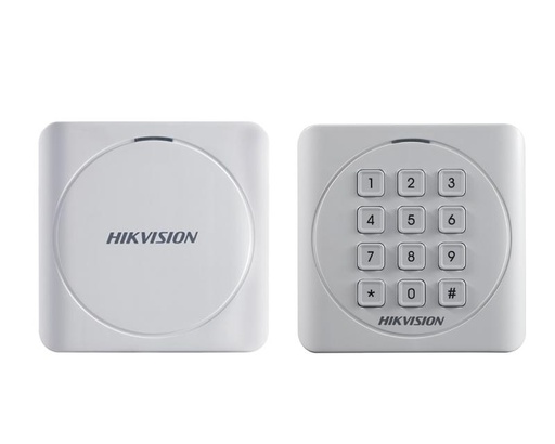 [DS-K1801MK] Hikvision Lectora Tarjeta Mifare/ Teclado/ RS485 y Wiegand/ IP65/ Blanco