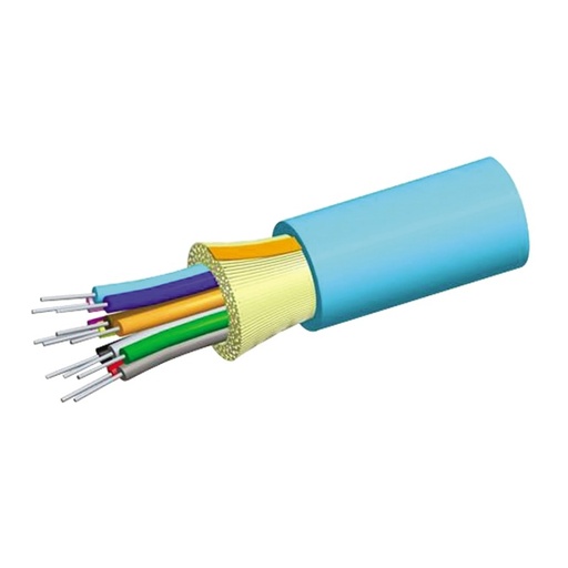 [FCM01-12-OM4-550] Linkbasic Fibra Óptica Multimodo 12 Hilos OM4 Uso Interior (Venta por Metro) Venta multiplo y minimo 50 metros