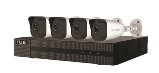 [IK-4042BH-MH/P] Hilook Kit IP: 4 Cámaras Bullet 2MP + 1 NVR 4CH H.265/ Hasta 1 HDD 6TB