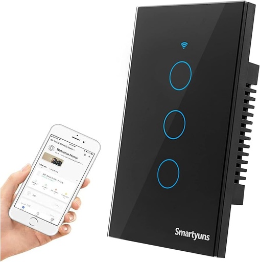 [LS125BL] LifeSmart Interruptor Inteligente 3 Posición Negro