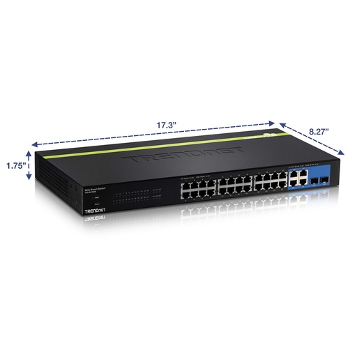 [TEG-424WS] Trendnet 24-Port 10/100 + 4-Port 1000 + 2 SFP Gigabit Switch