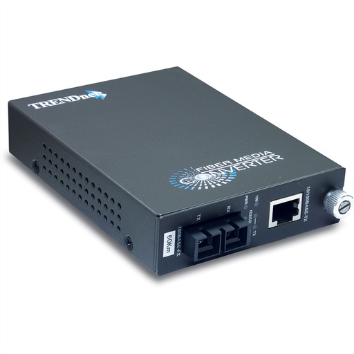 [TFC-110S60] Trendnet SC Singlemode Fiber Converter 100Base-TX to 100Base-FX 60km