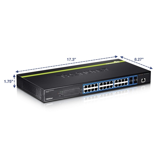 [TL2-G244 (A)] Trendnet Layer 2 Gigabit Switch 24 Puertos, 4 Ranuras Mini-GBIC Compartidas