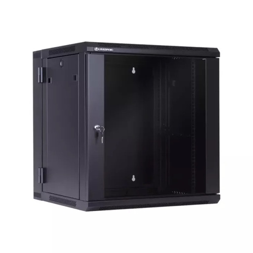 [WCC12-655-BAA-C] Linkbasic Gabinete 12U Abatible, Tapa de Cristal, Profundidad de 550mm