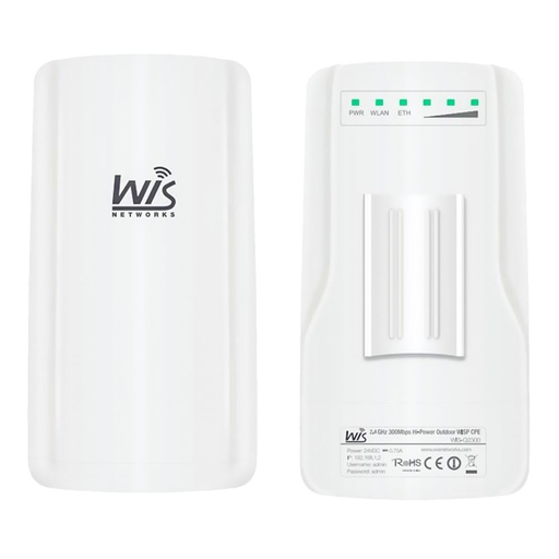 [WIS-Q5300] Wisnetwork CPE Inalámbrico 5Ghz 300Mbps 2X2 Mimo 16Dbi