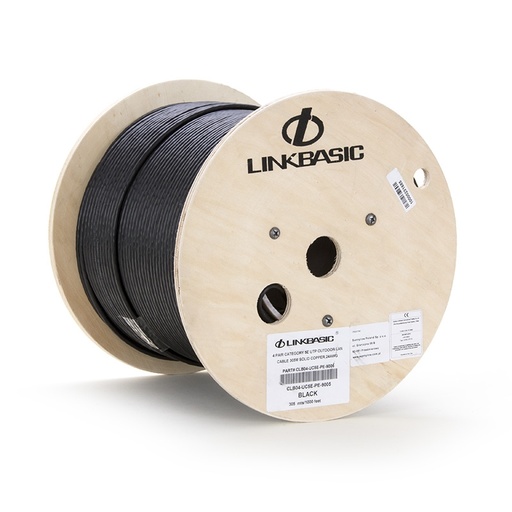 [CLB04-UC5E-9005-PE] Rollo Cable UTP Exterior Cat.5, 43AWG, Conductor .50mm, 305MT, color Negro