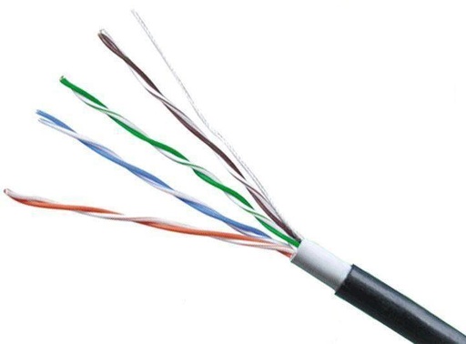 [CLB04-UC6-9005-PE] Rollo Cable UTP Exterior Cat.6, 23AWG, Conductor .51mm, 305MT, color Negro
