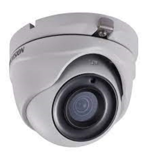 [DS-2CE56F1T-ITM] HD Camara 3.0 Domo Hikvision 3Mpx., Lente Fijo EXIR, IP66, 30Mt. IR, uso externo