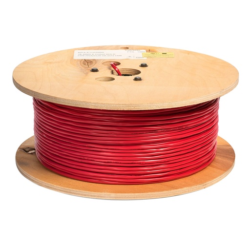 [FS-18/2 1000 PIES] Cable para Incendios 18/2 100% Cobre - 1000 Pies, Rojo