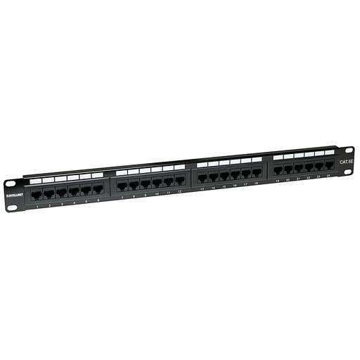 [VCPP-CAT5E-UTP-1U-GC] Patch Panel Cat.5e UTP 24 Puertos