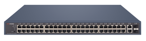 [DS-3E1552P-SI] Hikvision Switch PoE Gigabit de 48 Puertos PoE/  2 puertos RJ45 de gigabit/ 2 puertos de fibra óptica