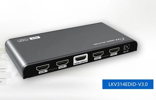 [LKV314EDID-V3.0] LENKENG Divisor HDMI 1x4 con Extensor 4K