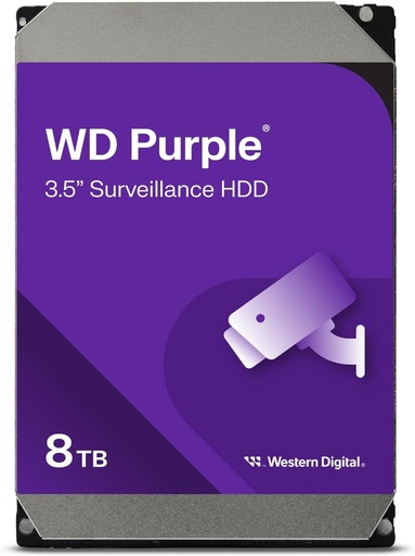 [DD-8TBPUR] Westdigital Disco Duro de 8TB Púrpura de Video Vigilancia