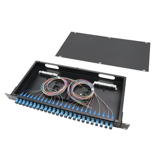 [GTK-FDP122-LC-OM3] Getek Panel de Distribucion de Fibra FDP de 12 Puertos Duplex LC MM OM3 con Pigtail Incluido/ 23128-028-7