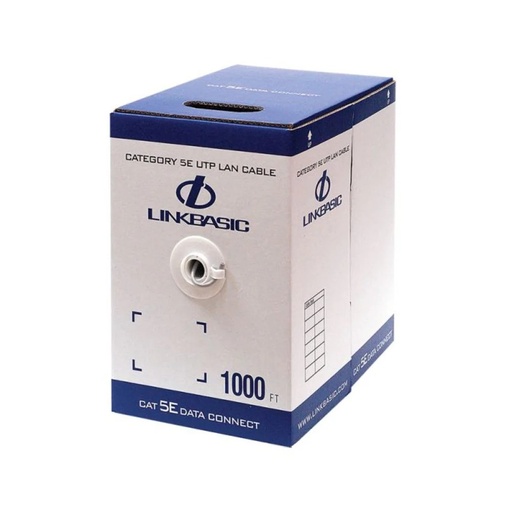 [CLA04-UC5E-5015] Linkbasic Cable Sólido UTP Cat 5E / PVC Azul/ 1000 pies