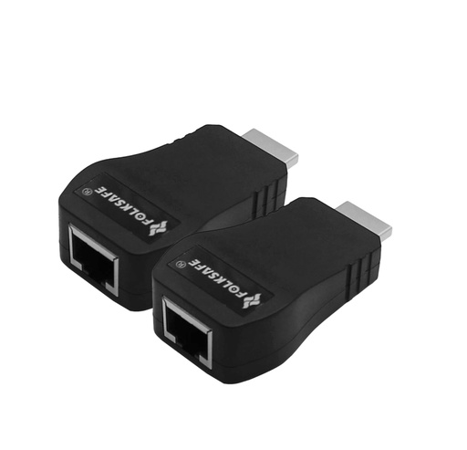 [FS-HD2000E] Baykus Extensor Mini HDMI Activo de 1 canal, máximo hasta 50 metros (cat5e o arriba), Cable de Alimentación USB-A a Tipo C Incluido