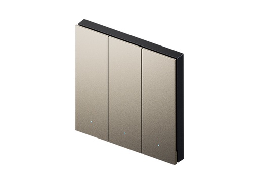 [LS240-MD3] Lifesmart Interruptor Blend Pro Metalico de 3 toques/ Color Dorado