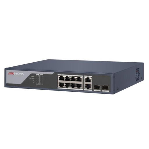 [DS-3E1310P-SI] Hikvision Switch de 8 Puertos PoE/ Administrable /10/100 PoE+/ 1000 Mnps