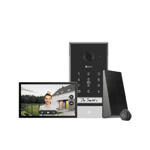 [CS-EP7-R100-1W2HTFC] Ezviz Kit de Videoportero Inteligente Pantalla de 7 Pilgadas WiFi con Panel Solar