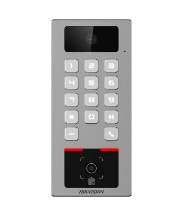 [DS-K1T502DBWX-CQR] Hikvision Terminal de Acceso Modular con Lector QR/ RS-485 Semiduplex/ M1