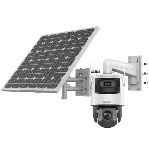 [DS-2SE7C432IWG-K/4G/14] Hikvision Kit de Camara PTZ Tipo Domo de 4MP TandemVu Solar/ 32X/ 7 Pulgadas