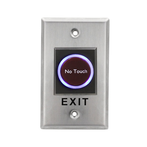 [BK-C-BUTTON-6] Baykus Botón de Salida Metálico, con Luz LED Azul y Contactos NO/NC de Larga Duración/4X4