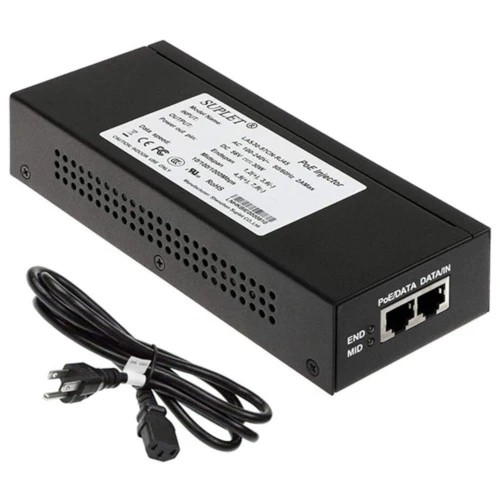 [POE,LAS30-57CN-RJ45,30W] Hikvision Inyector Super HI-PoE/ 56 Vcc/ 30 Watts/ Para Domos PTZ IP (-AE/ DE)