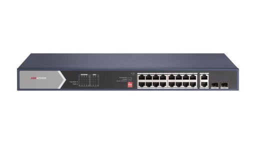 [DS-3E0520HP-E] Hikvision Switch de 16 Puertos PoE Gigabit