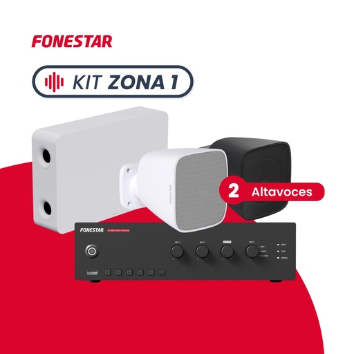 [PROX-60/SONORA-3TN/POWERBASS-8TN] Kit Fonestar Zona 1 Negro